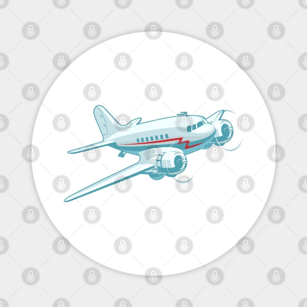 Cartoon airplane Magnet by Mechanik